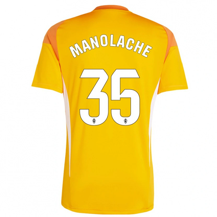 Danxen Mænd Marcos Manolache #35 Mørk Orange Gul Målmandstrøje 2025/26 Trøje T-shirt
