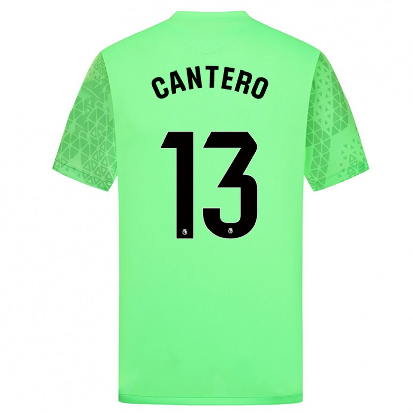Danxen Mænd Ander Cantero #13 Forårs Grøn Sort Målmandstrøje 2025/26 Trøje T-shirt