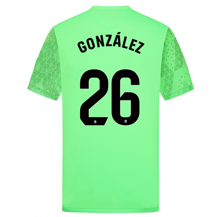Danxen Mænd Diego González #26 Forårs Grøn Sort Målmandstrøje 2025/26 Trøje T-shirt
