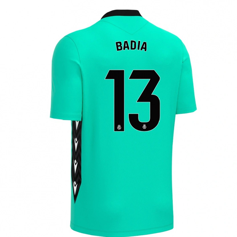 Danxen Mænd Edgar Badia #13 Aqua Sort Målmandstrøje 2025/26 Trøje T-shirt
