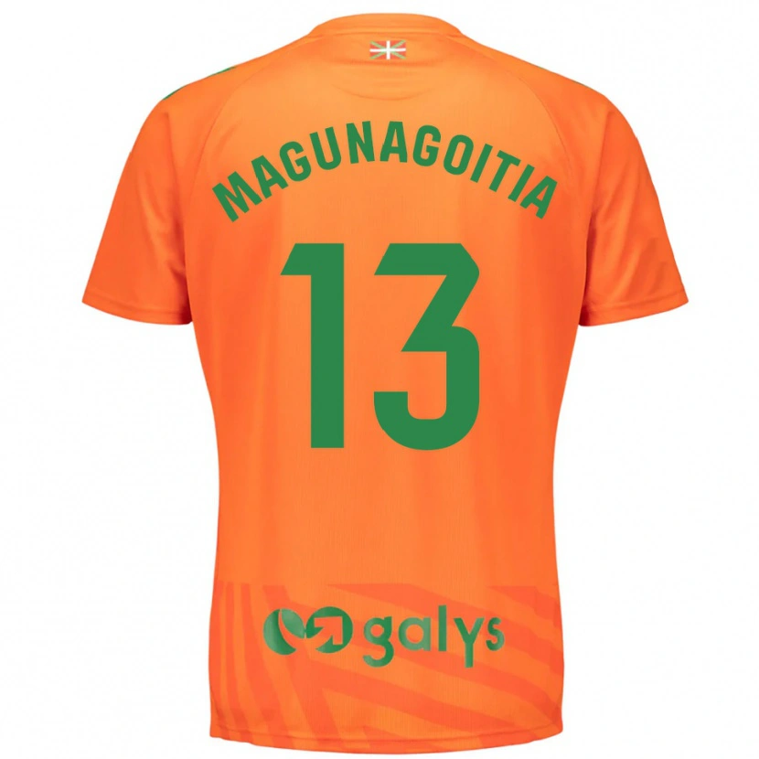Danxen Mænd Jonmi Magunagoitia #13 Orange Grøn Målmandstrøje 2025/26 Trøje T-shirt