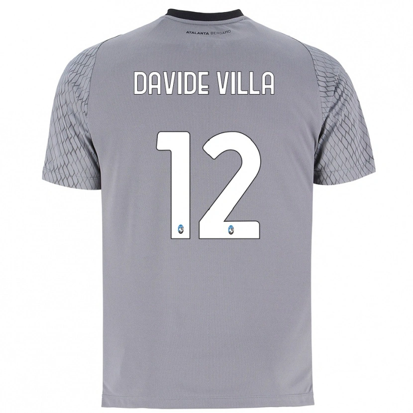 Danxen Mænd Matteo Davide Villa #12 Grå Blå Rød Målmandstrøje 2025/26 Trøje T-shirt