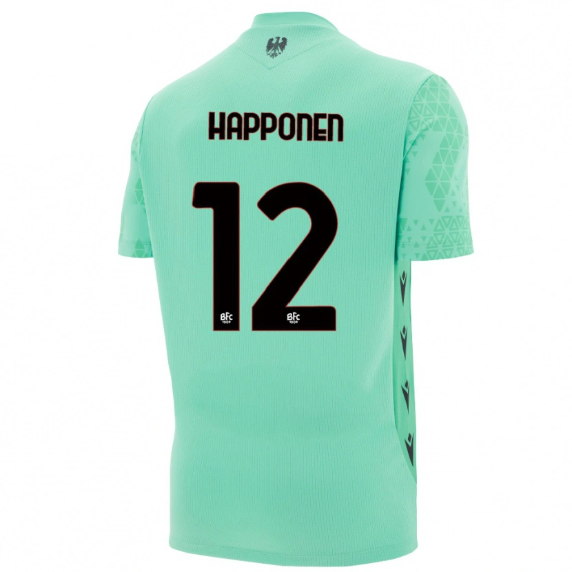 Danxen Mænd Ukko Happonen #12 Mint Blå Sort Målmandstrøje 2025/26 Trøje T-shirt