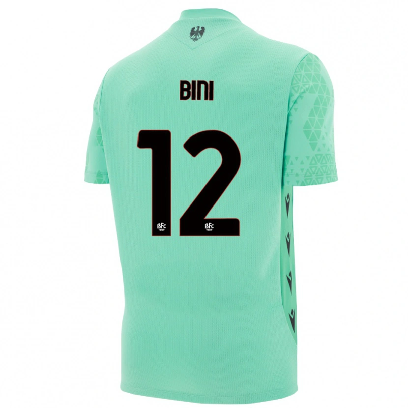 Danxen Mænd Cesare Bini #12 Mint Blå Sort Målmandstrøje 2025/26 Trøje T-shirt