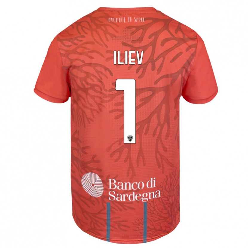 Danxen Mænd Velizar-Iliya Iliev #1 Orange Rød Hvid Målmandstrøje 2025/26 Trøje T-shirt