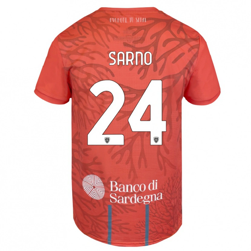 Danxen Mænd Vincenzo Sarno #24 Orange Rød Hvid Målmandstrøje 2025/26 Trøje T-shirt