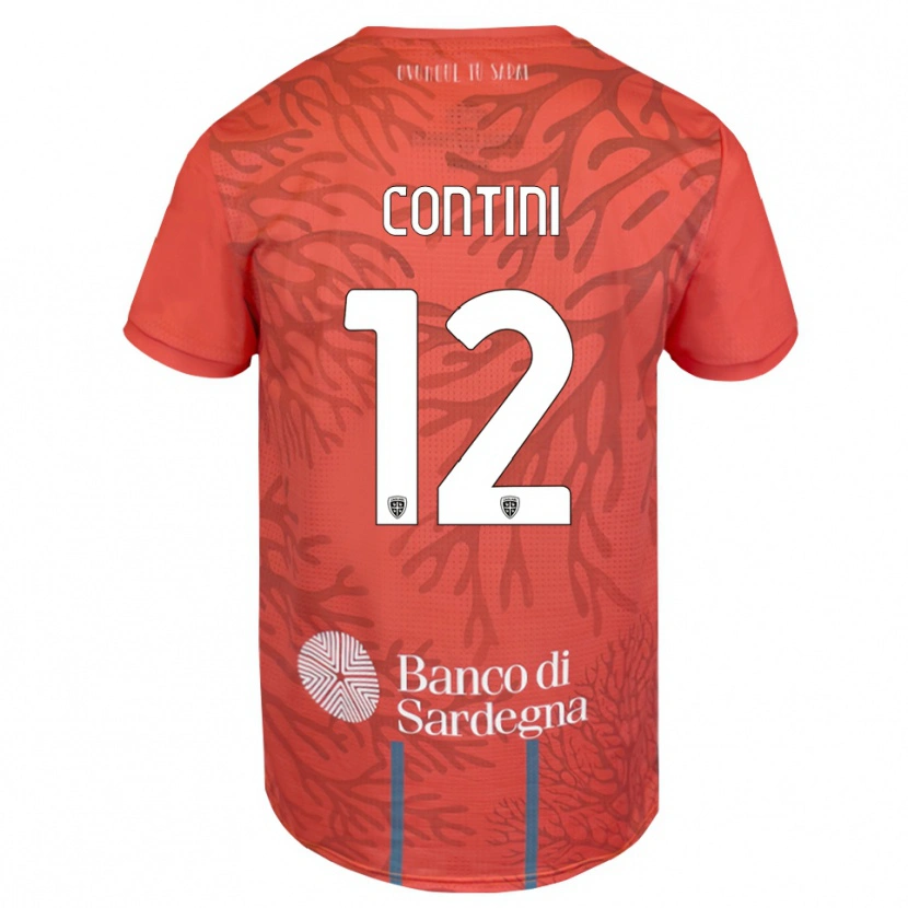 Danxen Mænd Federico Contini #12 Orange Rød Hvid Målmandstrøje 2025/26 Trøje T-shirt
