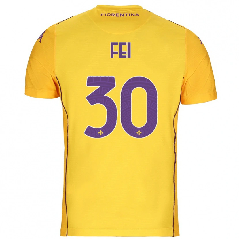 Danxen Mænd Gianmaria Fei #30 Orange Gul Lilla Målmandstrøje 2025/26 Trøje T-shirt