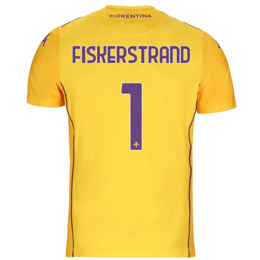 Danxen Mænd Cecilie Fiskerstrand #1 Orange Gul Lilla Målmandstrøje 2025/26 Trøje T-shirt