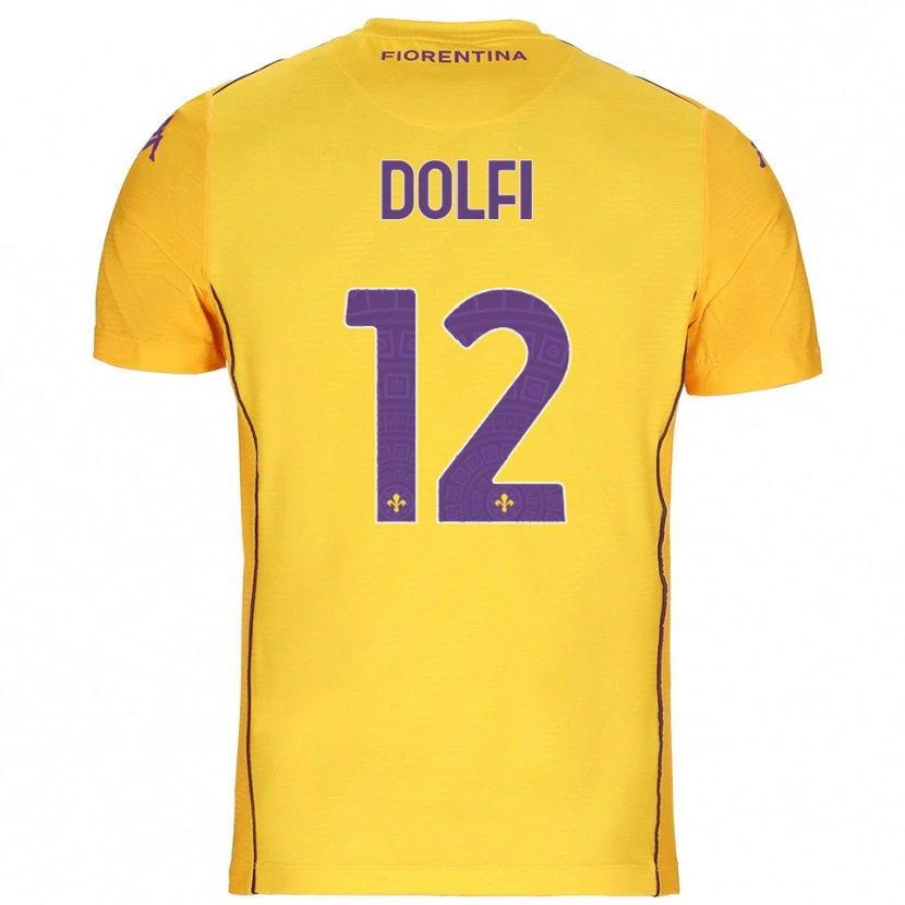 Danxen Mænd Brando Dolfi #12 Orange Gul Lilla Målmandstrøje 2025/26 Trøje T-shirt