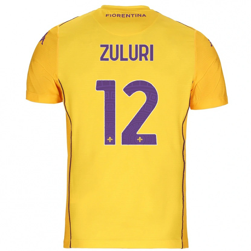 Danxen Mænd Athena Zuluri #12 Orange Gul Lilla Målmandstrøje 2025/26 Trøje T-shirt