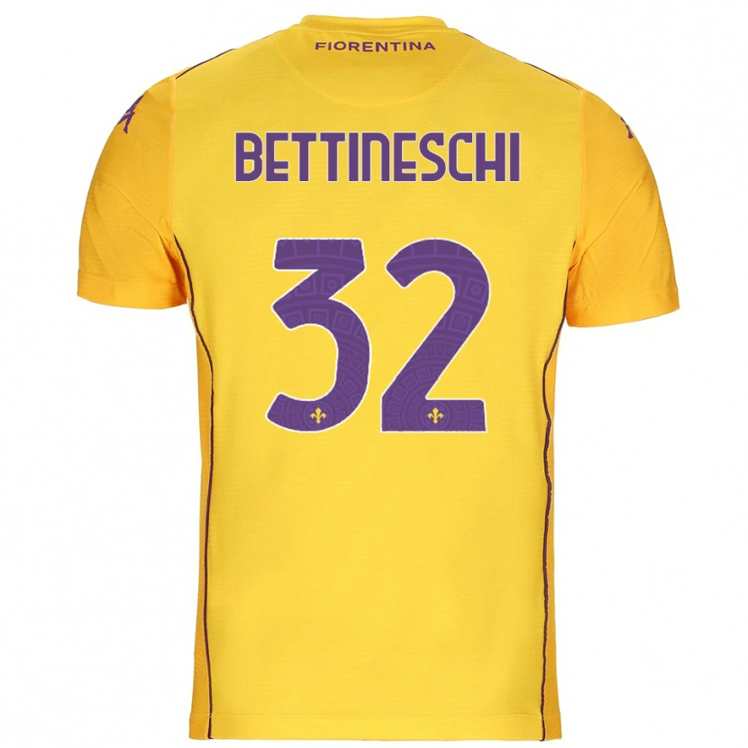 Danxen Mænd Giorgia Bettineschi #32 Orange Gul Lilla Målmandstrøje 2025/26 Trøje T-shirt