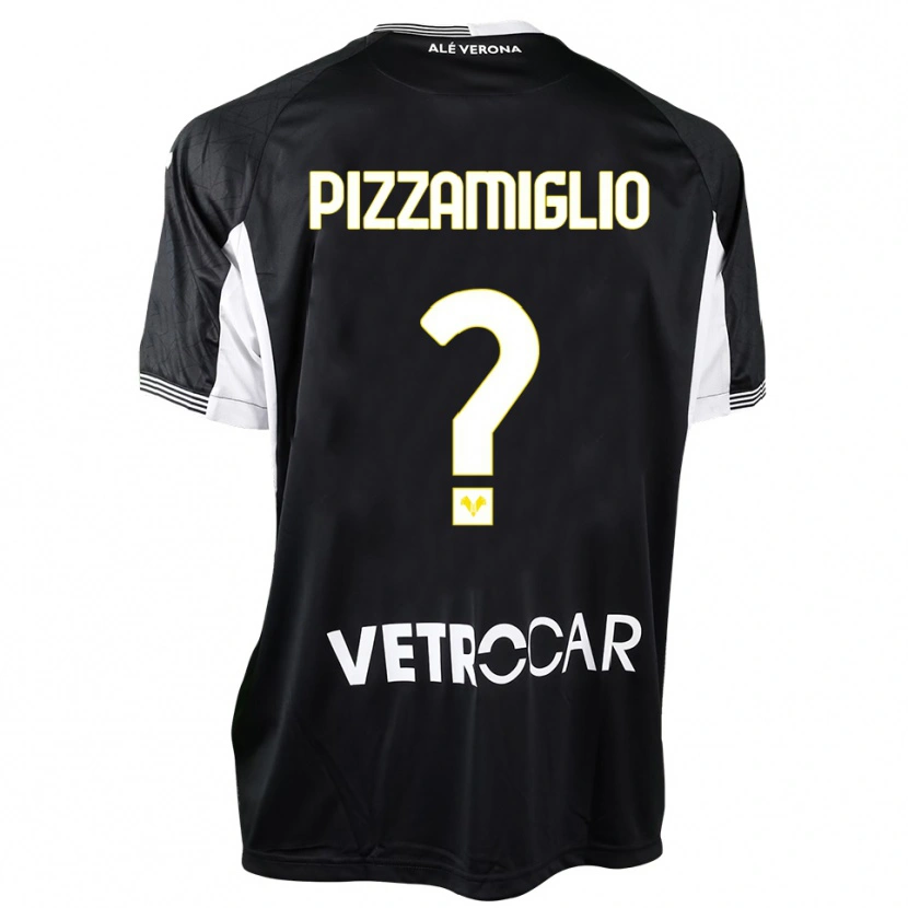 Danxen Mænd Gianmaria Pizzamiglio #0 Sort Hvid Målmandstrøje 2025/26 Trøje T-shirt