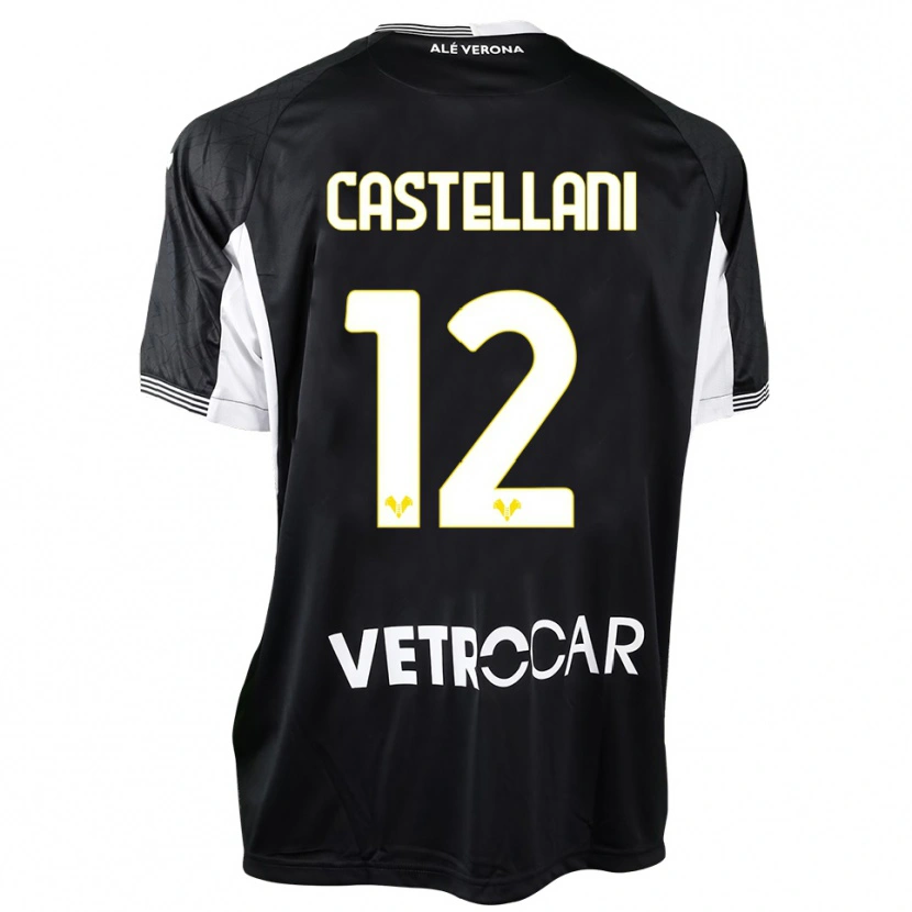 Danxen Mænd Zeno Castellani #12 Sort Hvid Målmandstrøje 2025/26 Trøje T-shirt