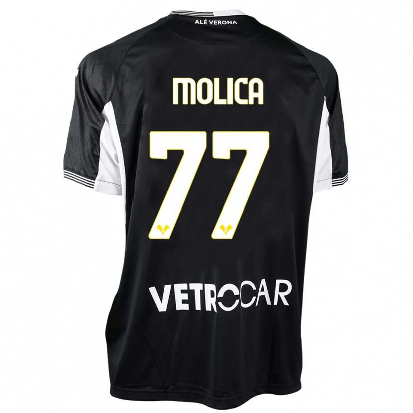 Danxen Mænd Francesco Molica #77 Sort Hvid Målmandstrøje 2025/26 Trøje T-shirt