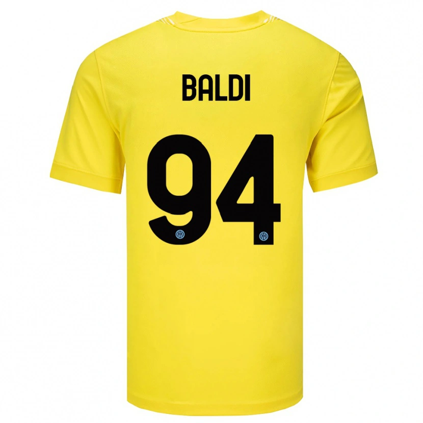 Danxen Mænd Rachele Baldi #94 Lysegul Sort Målmandstrøje 2025/26 Trøje T-shirt