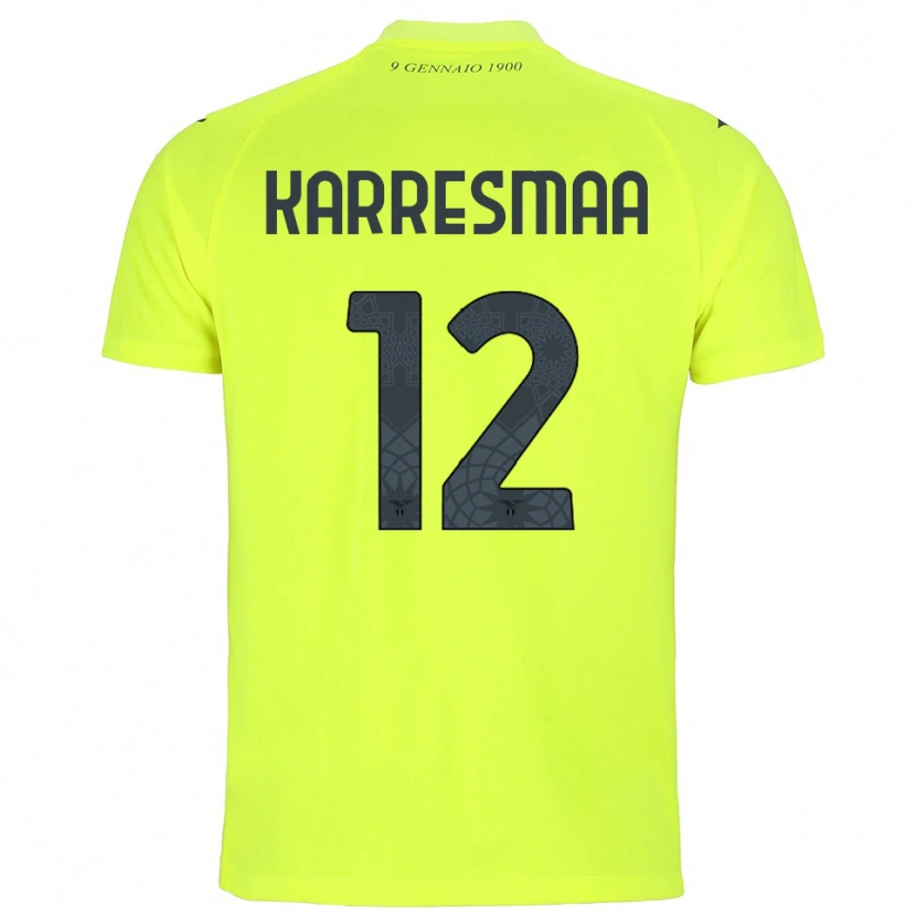 Danxen Mænd Kerttu Karresmaa #12 Fluorescerende Grøn Målmandstrøje 2025/26 Trøje T-shirt