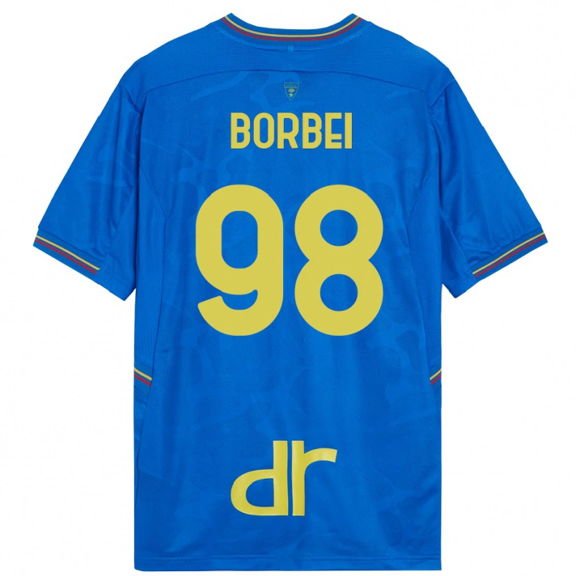 Danxen Mænd Alexandru Borbei #98 Kongeb Blå Brun Målmandstrøje 2025/26 Trøje T-shirt