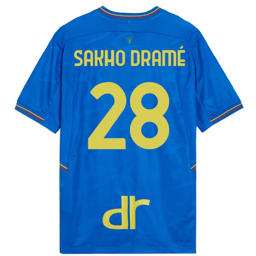 Danxen Mænd Samba Sakho Dramé #28 Kongeb Blå Brun Målmandstrøje 2025/26 Trøje T-shirt