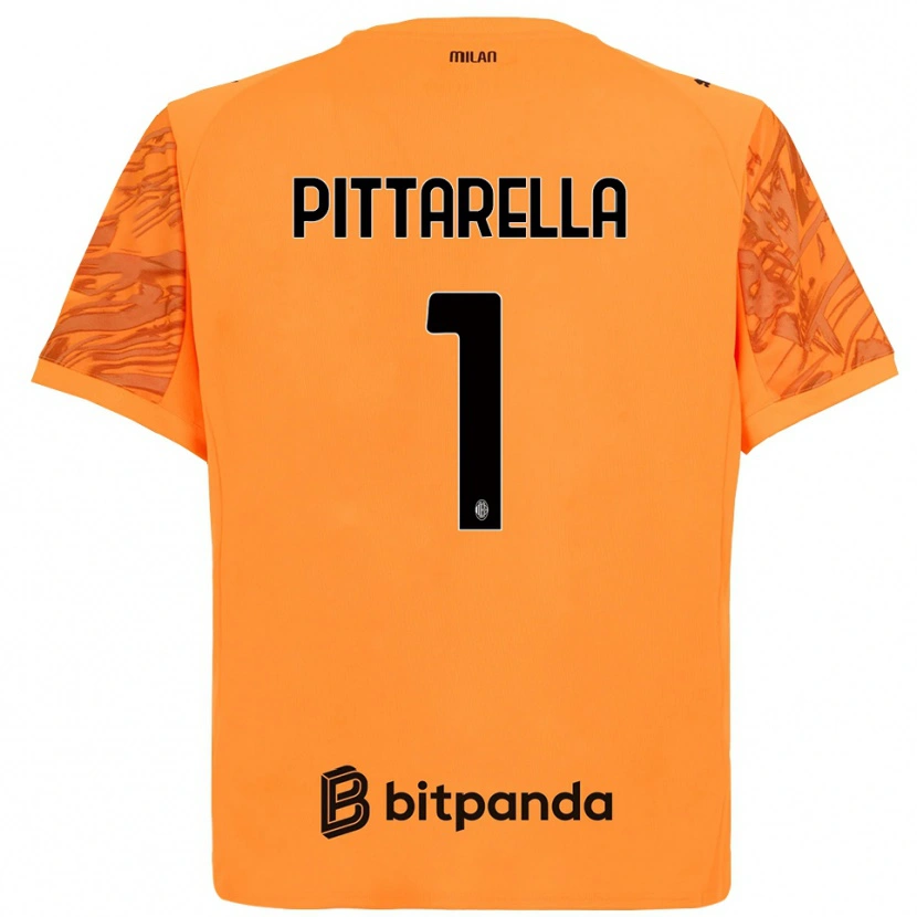 Danxen Mænd Matteo Pittarella #1 Orange Gul Sort Målmandstrøje 2025/26 Trøje T-shirt