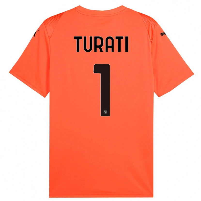 Danxen Mænd Stefano Turati #1 Orange Sort Målmandstrøje 2025/26 Trøje T-shirt