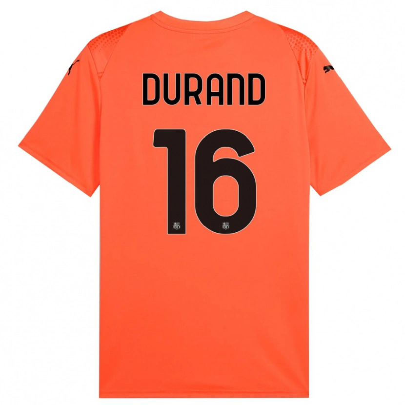 Danxen Mænd Solène Durand #16 Orange Sort Målmandstrøje 2025/26 Trøje T-shirt