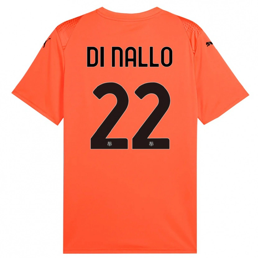 Danxen Mænd Erica Di Nallo #22 Orange Sort Målmandstrøje 2025/26 Trøje T-shirt