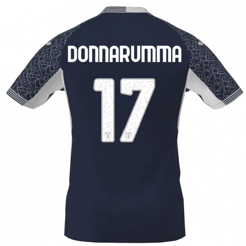 Danxen Mænd Antonio Donnarumma #17 Blå Sort Hvid Målmandstrøje 2025/26 Trøje T-shirt