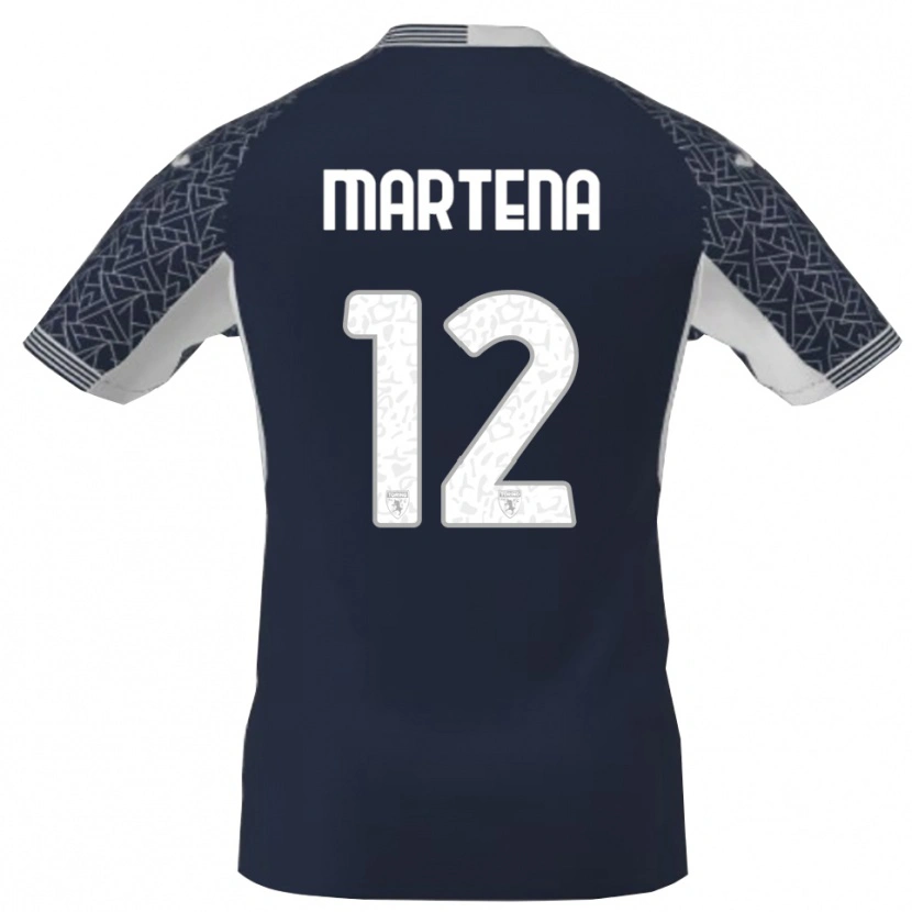 Danxen Mænd Gabriele Martena #12 Blå Sort Hvid Målmandstrøje 2025/26 Trøje T-shirt