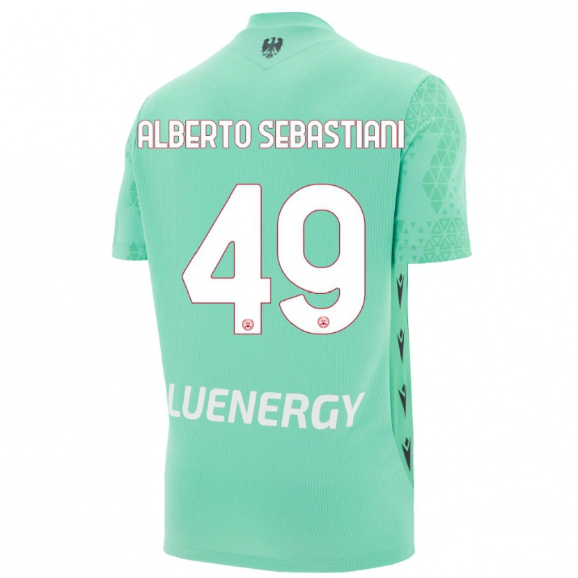 Danxen Mænd José Alberto Sebastiani #49 Akva Sort Målmandstrøje 2025/26 Trøje T-shirt
