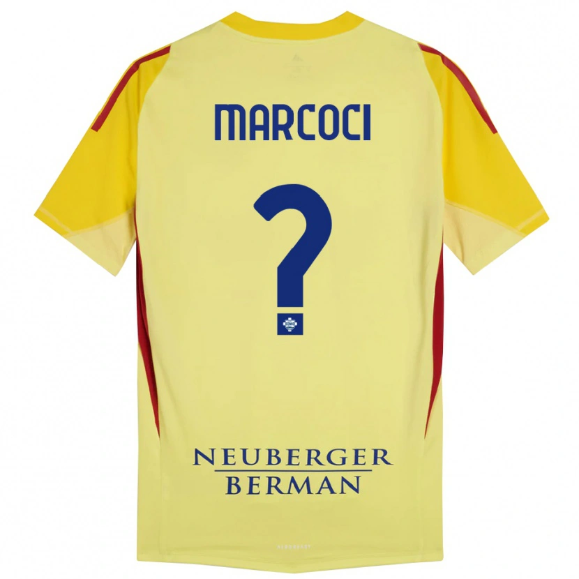 Danxen Mænd Alexandru Marcoci #0 Lysegul Sort Målmandstrøje 2025/26 Trøje T-shirt