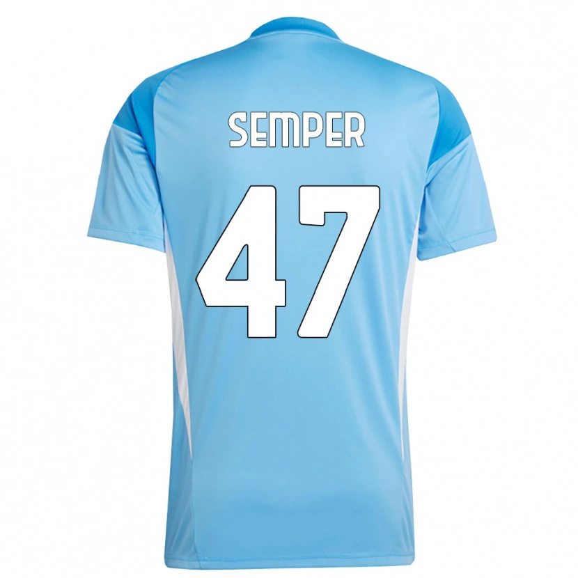 Danxen Mænd Adrian Semper #47 Himmelblå Hvid Målmandstrøje 2025/26 Trøje T-shirt