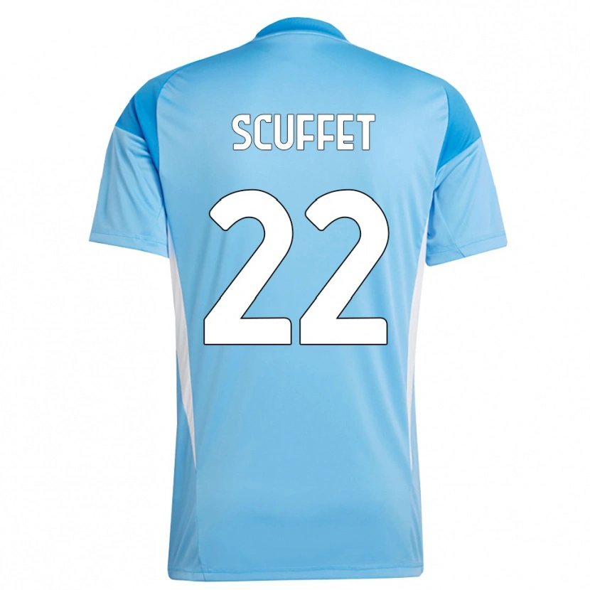 Danxen Mænd Simone Scuffet #22 Himmelblå Hvid Målmandstrøje 2025/26 Trøje T-shirt