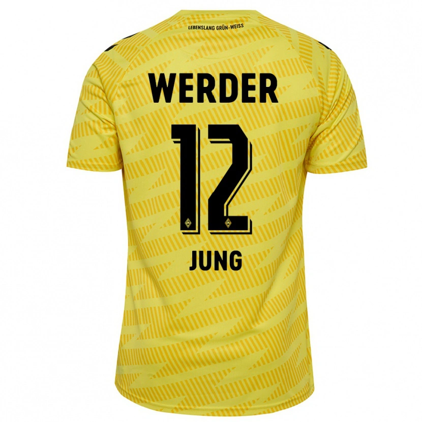 Danxen Mænd Hugo Jung #12 Gul Sort Målmandstrøje 2025/26 Trøje T-shirt