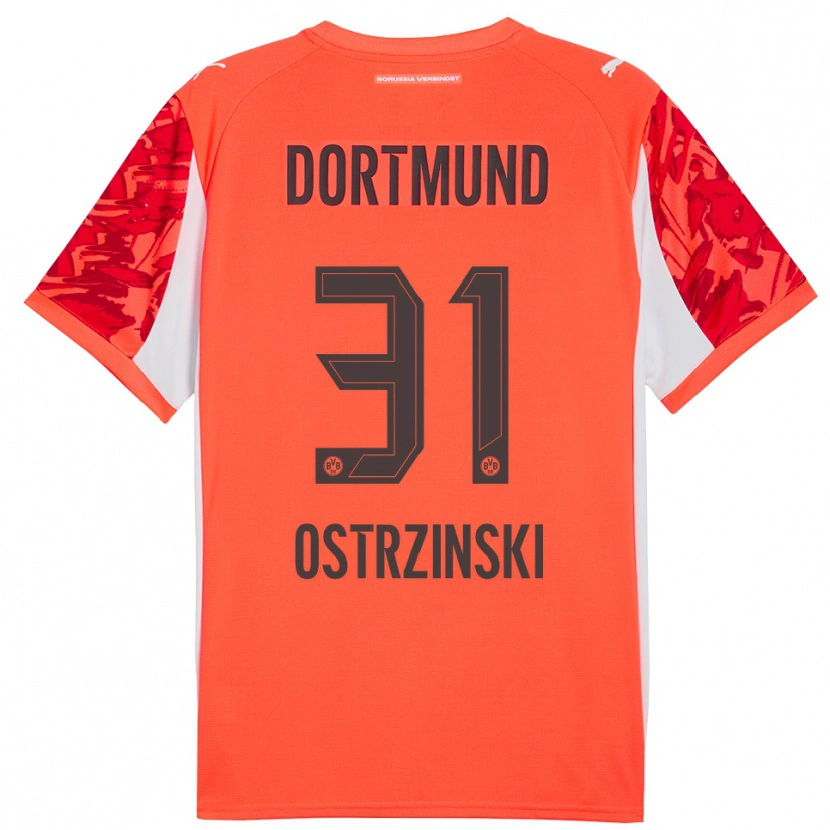 Danxen Mænd Silas Ostrzinski #31 Rød Orange Målmandstrøje 2025/26 Trøje T-shirt