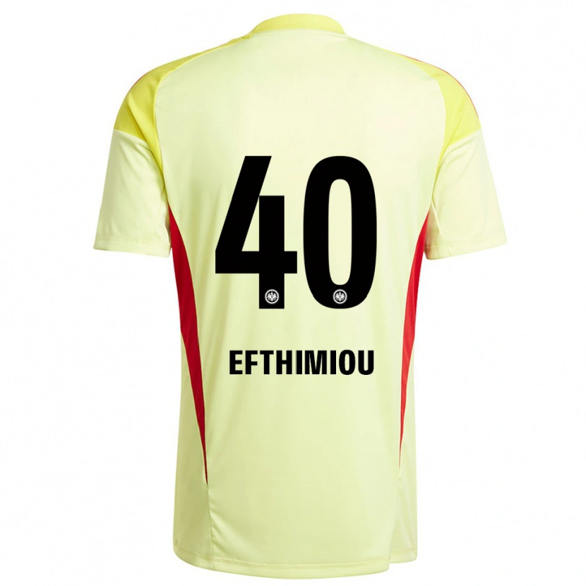 Danxen Mænd Sissis Efthimiou #40 Lysegul Sort Målmandstrøje 2025/26 Trøje T-shirt