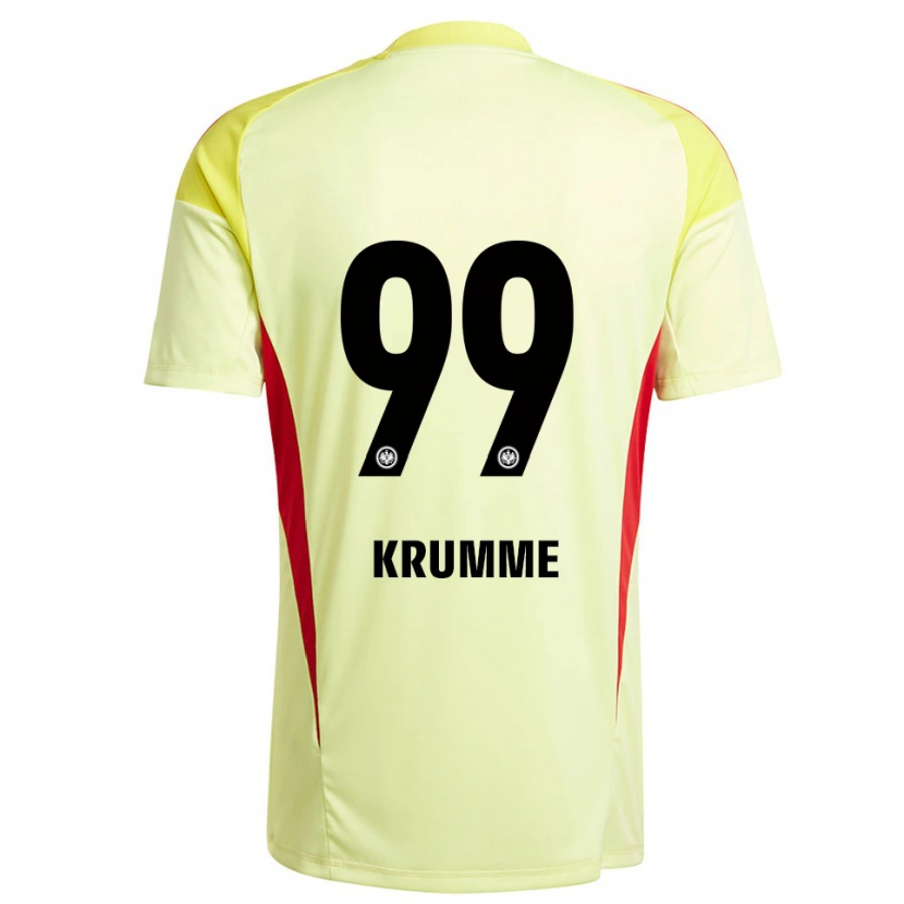 Danxen Mænd Janne Krumme #99 Lysegul Sort Målmandstrøje 2025/26 Trøje T-shirt