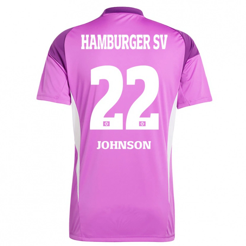 Danxen Mænd Emmanuel Johnson #22 Lilla Hvid Lilla Målmandstrøje 2025/26 Trøje T-shirt