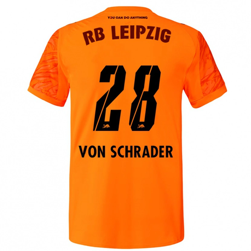 Danxen Mænd Lina Von Schrader #28 Orange Rød Målmandstrøje 2025/26 Trøje T-shirt