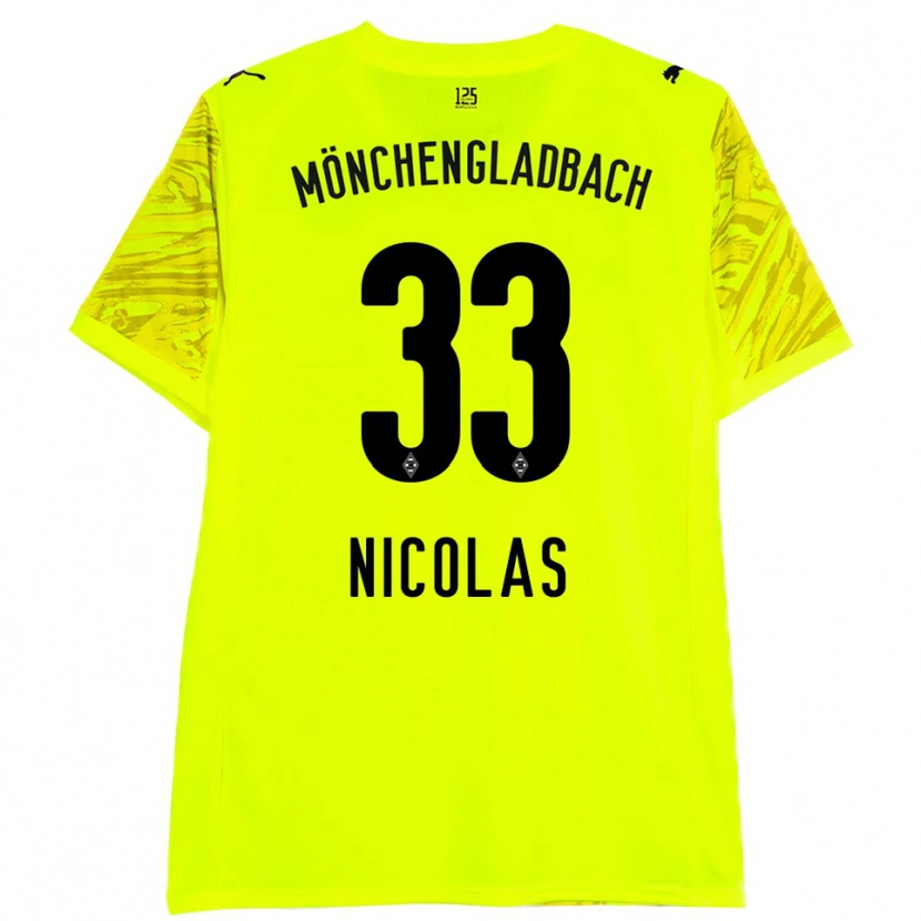 Danxen Mænd Moritz Nicolas #33 Gul Sort Målmandstrøje 2025/26 Trøje T-shirt