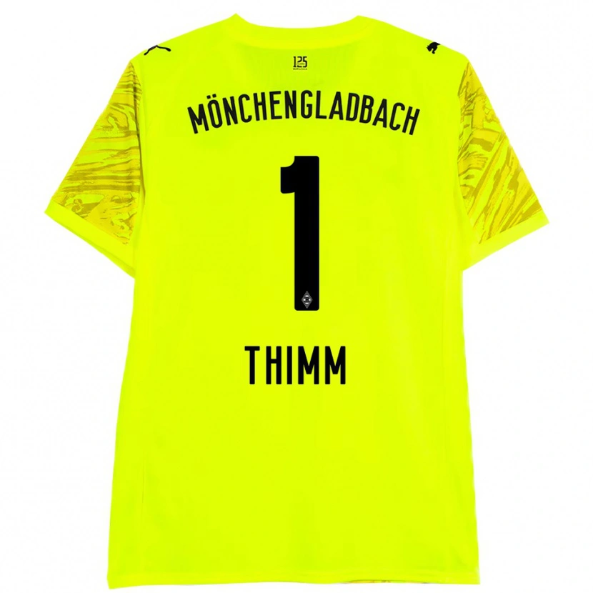 Danxen Mænd Joshua Thimm #1 Gul Sort Målmandstrøje 2025/26 Trøje T-shirt