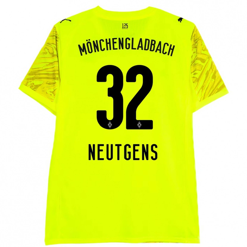 Danxen Mænd Maximilian Neutgens #32 Gul Sort Målmandstrøje 2025/26 Trøje T-shirt