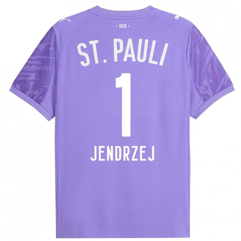 Danxen Mænd Kevin Jendrzej #1 Medium Lilla Sort Målmandstrøje 2025/26 Trøje T-shirt
