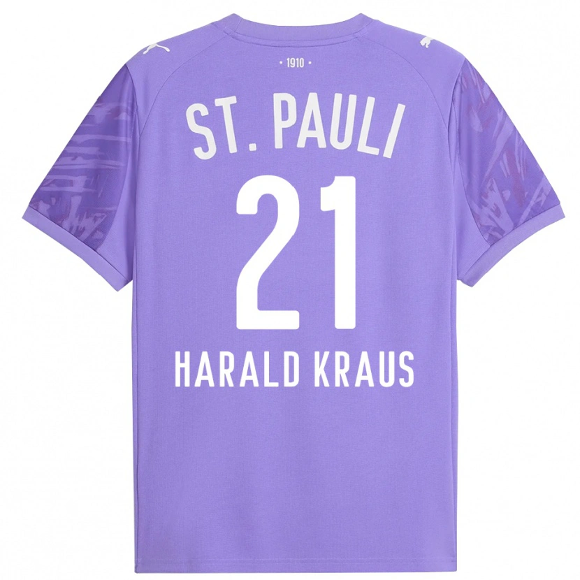 Danxen Mænd Stefan Harald Kraus #21 Medium Lilla Sort Målmandstrøje 2025/26 Trøje T-shirt