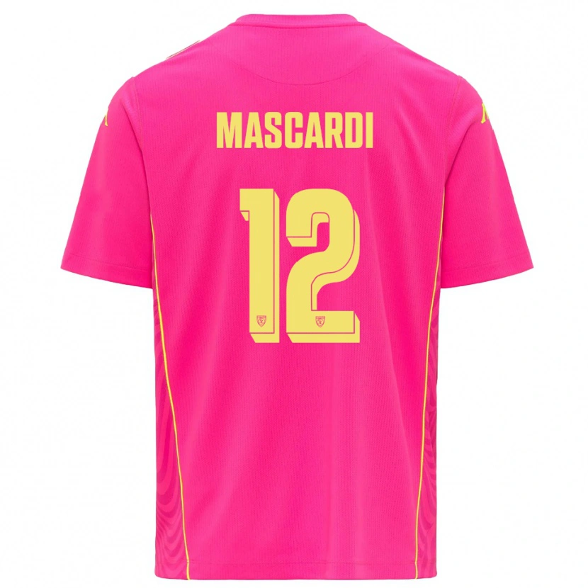 Danxen Mænd Diego Mascardi #12 Dybe Pink Gul Målmandstrøje 2025/26 Trøje T-shirt