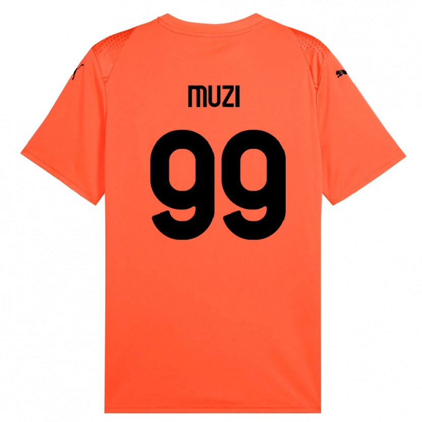 Danxen Mænd Christian Muzi #99 Orange Sort Målmandstrøje 2025/26 Trøje T-shirt