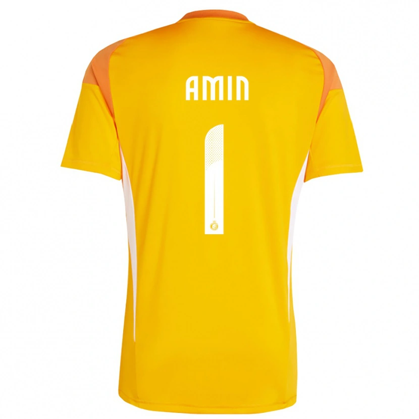 Danxen Mænd Amin Al-Bukhari #1 Orange Gul Hvid Målmandstrøje 2025/26 Trøje T-shirt