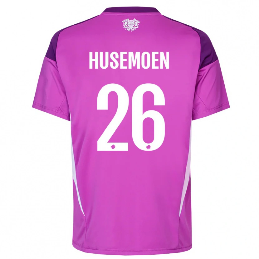 Danxen Mænd Astrid Husemoen #26 Lilla Lilla Hvid Målmandstrøje 2025/26 Trøje T-shirt
