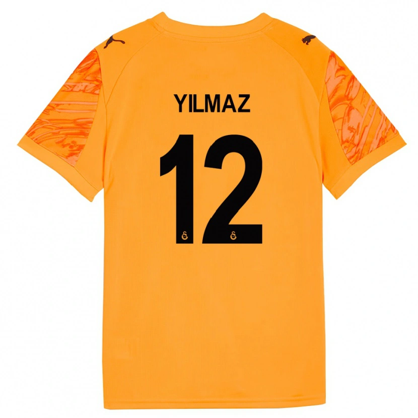 Danxen Mænd Arda Yılmaz #12 Mørk Orange Sort Målmandstrøje 2025/26 Trøje T-shirt