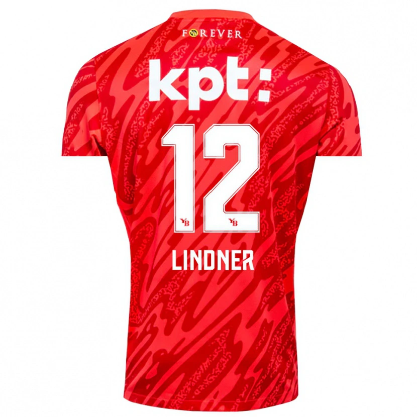 Danxen Mænd Heinz Lindner #12 Rød Hvid Målmandstrøje 2025/26 Trøje T-shirt